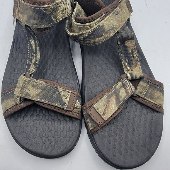 Skechers Relaxed Fit Mens Size 14 Brown Camo Lomell Rip Tide Sandals 204351 - Picture 12 of 16